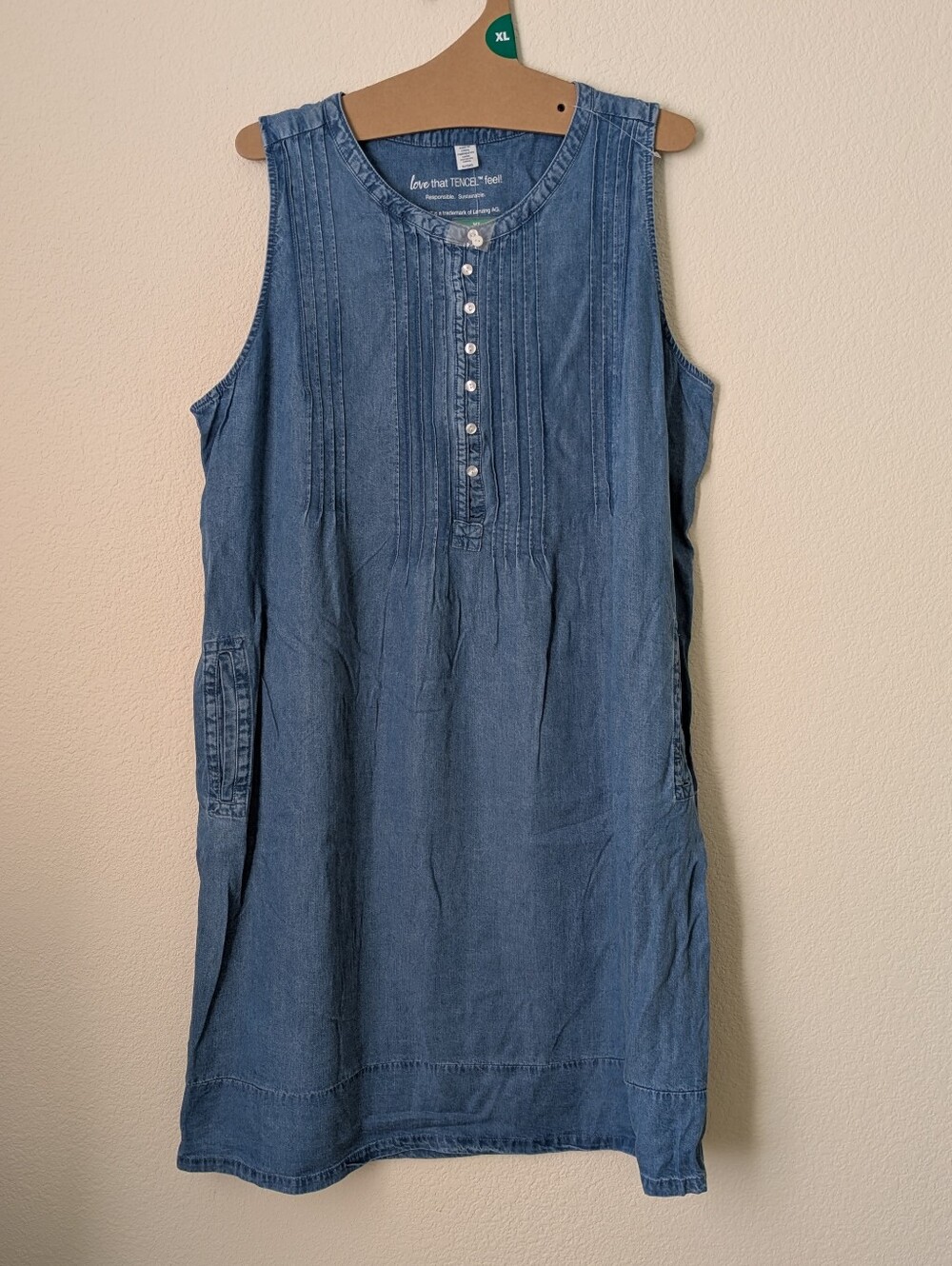 Coldwater Creek Blue Tencel Sleeveless Dress